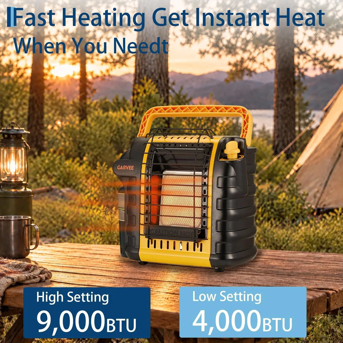 ANIXOL Portable Propane Radiant Heater with ODS Tip Over Protection