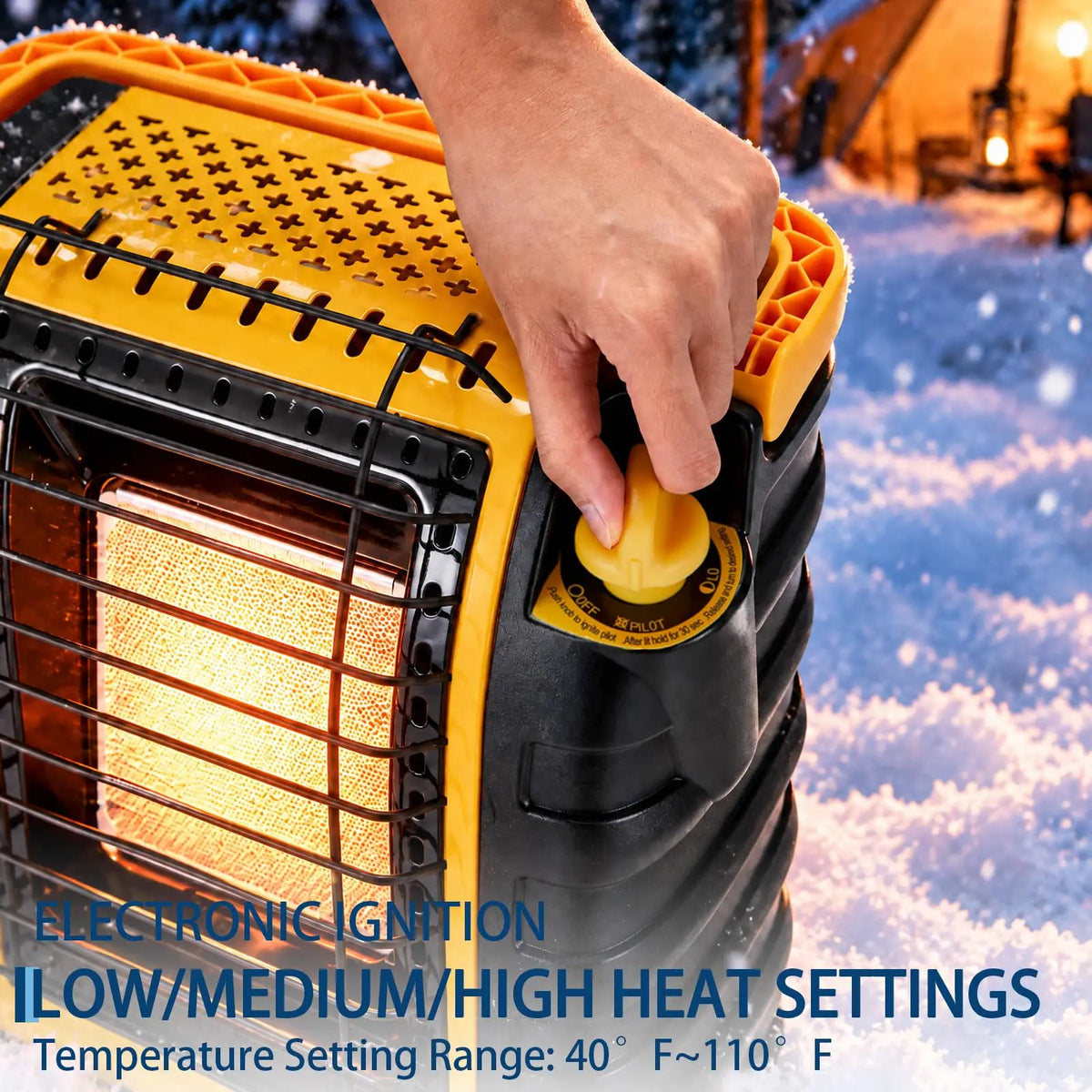 ANIXOL Portable Propane Radiant Heater with ODS Tip Over Protection