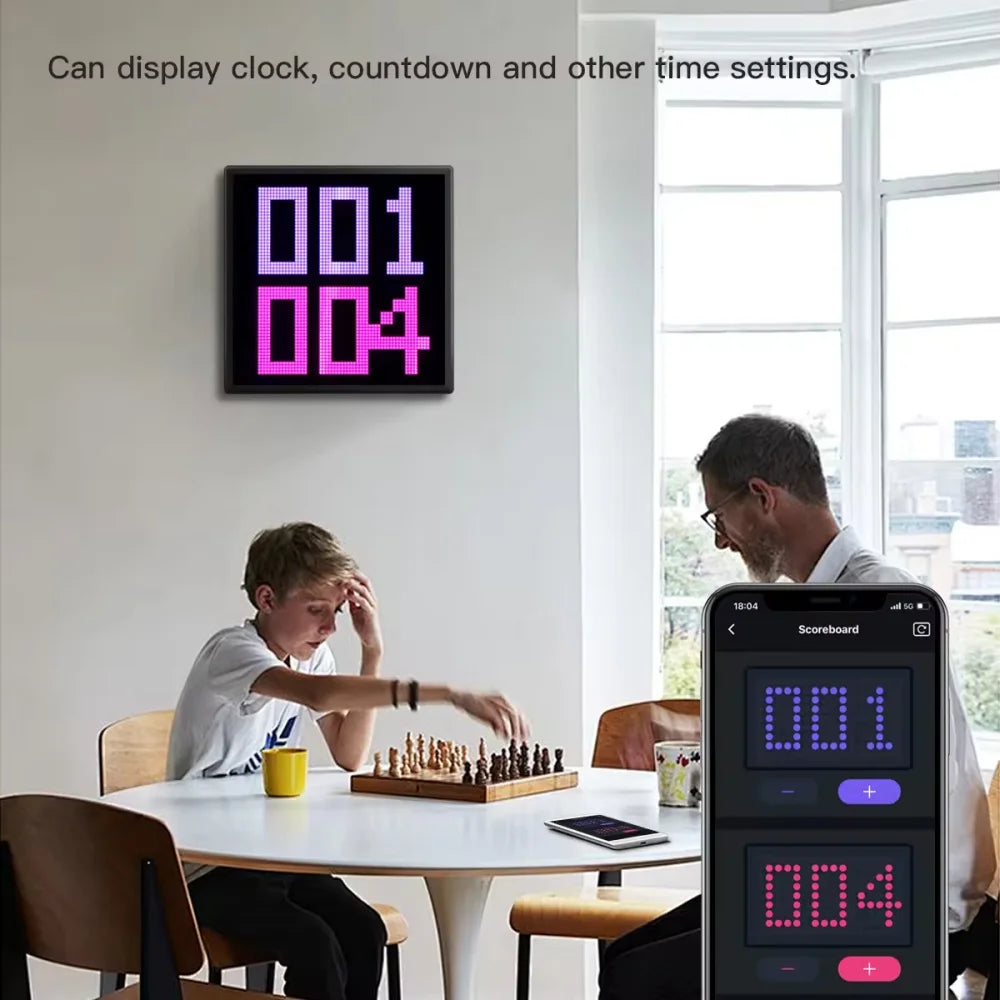 Programmable LED Pixel Display for Custom Text and Animated Art