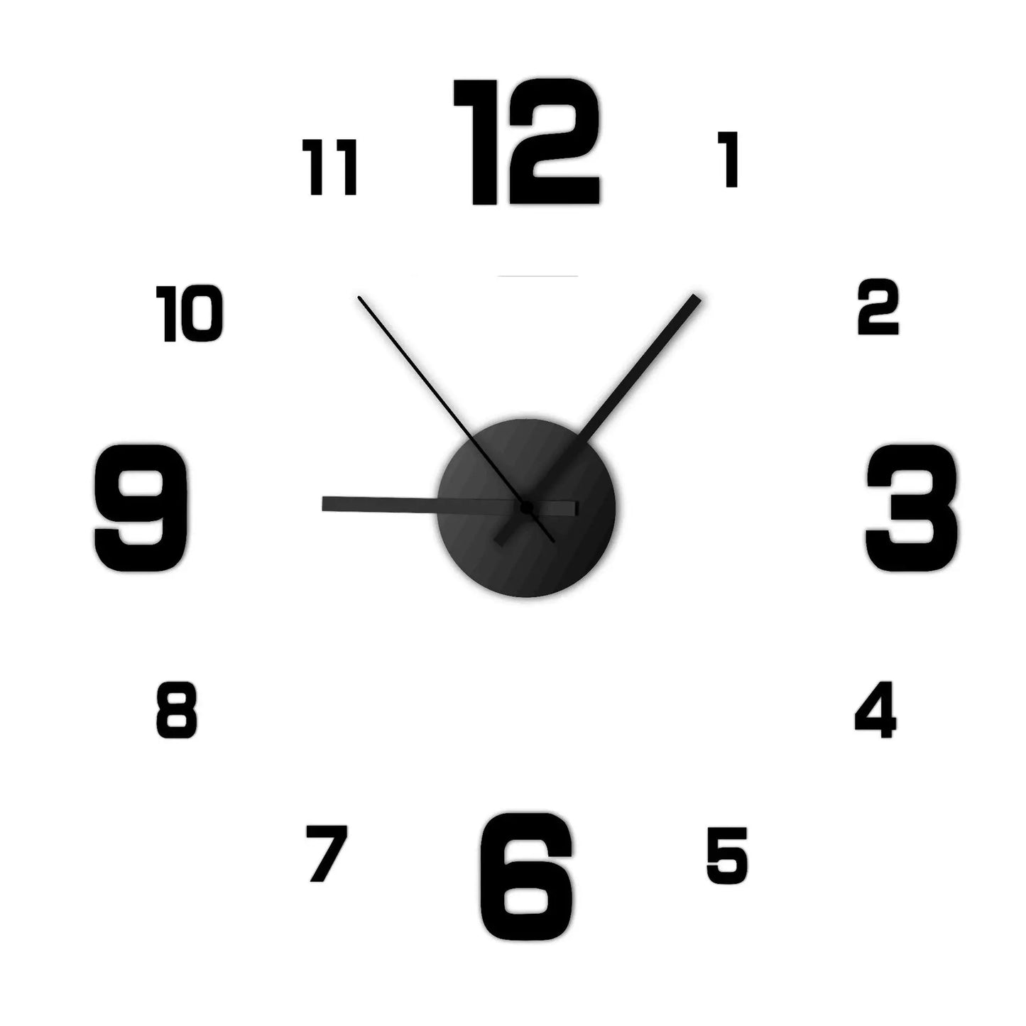 Creative Frameless DIY Wall Clock Decal Antique Style Silent Digital Acrylic For Home Office Decoration