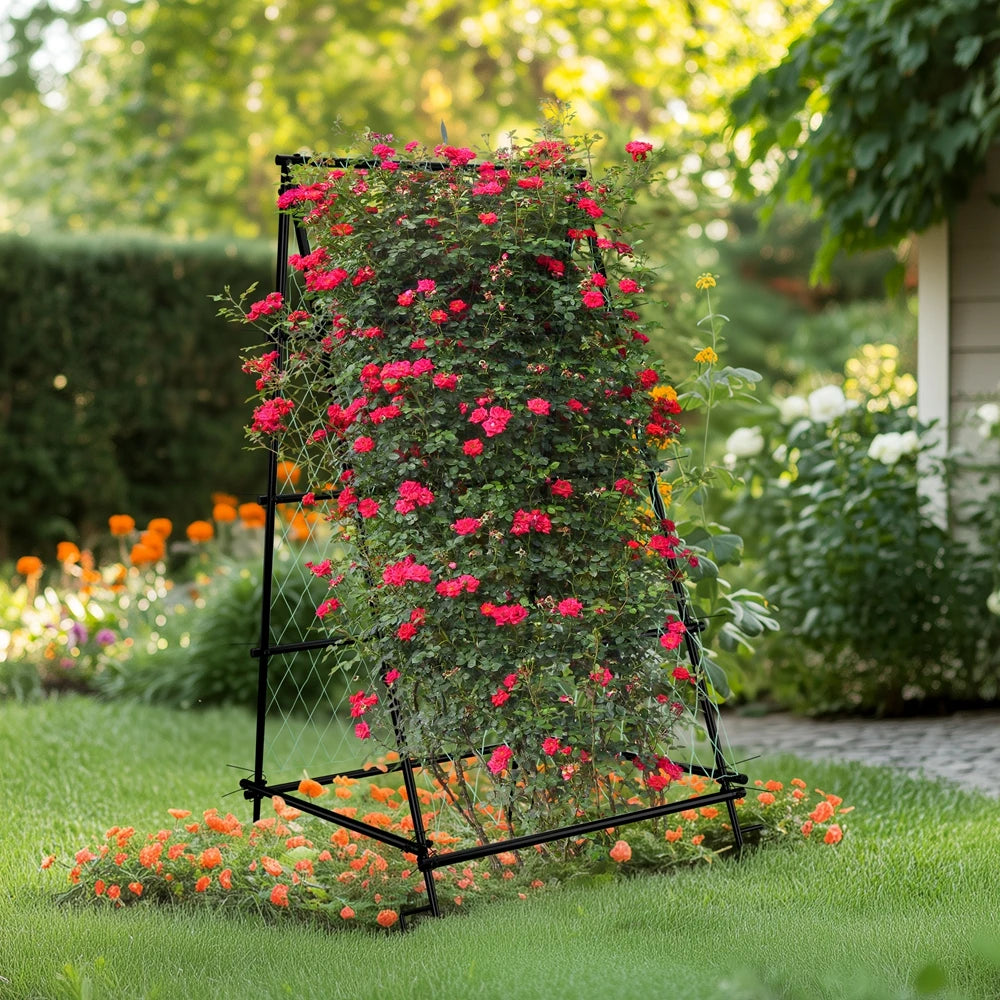 Wisfor Metal A Shaped Garden Trellis Arch for Climbing Plants