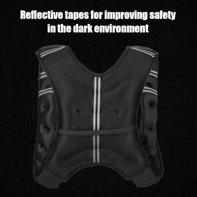 Weighted Vest With 12 To 30 Lbs Adjustable Weights