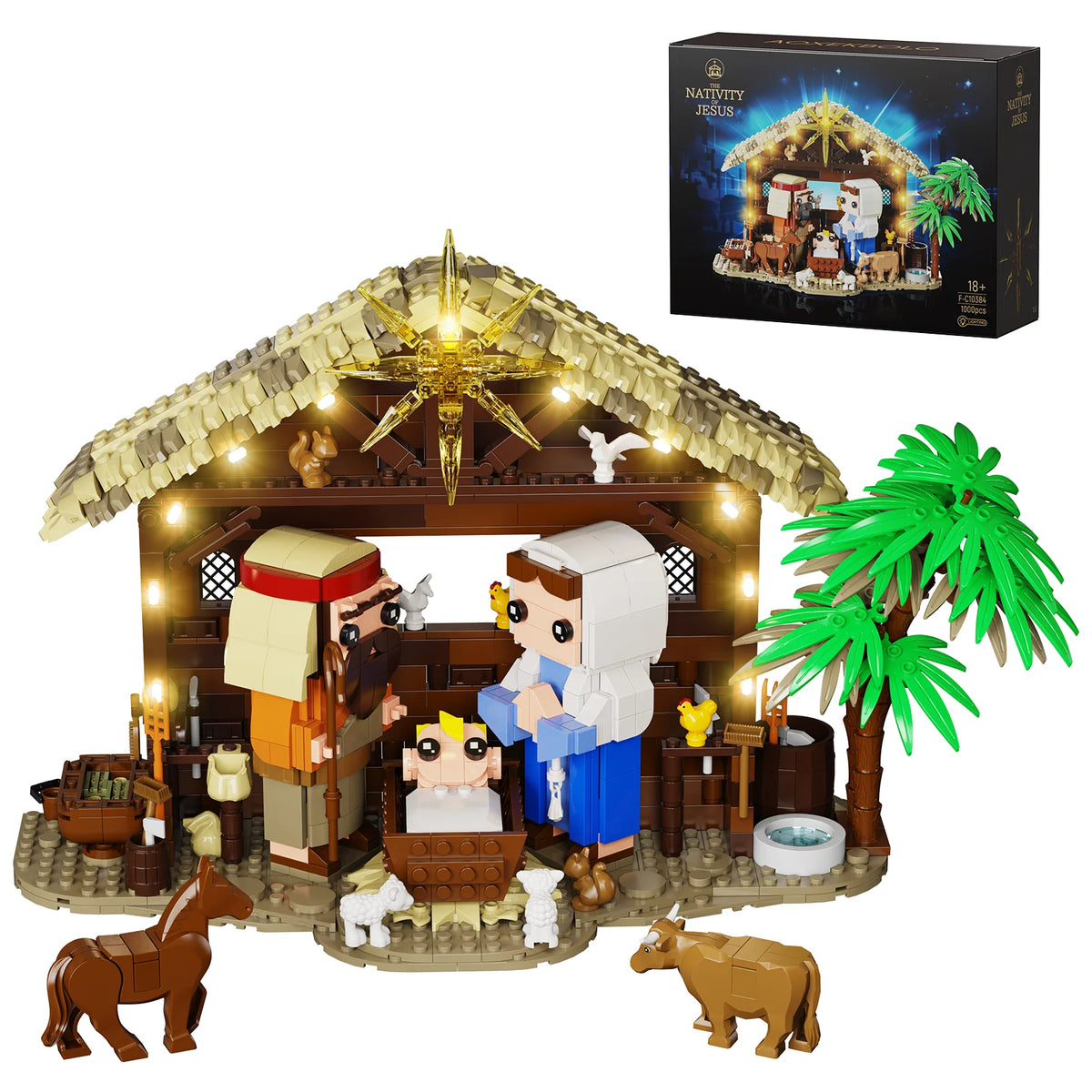 Nativity Jesus Building Block Set for Bible Story Home Decor