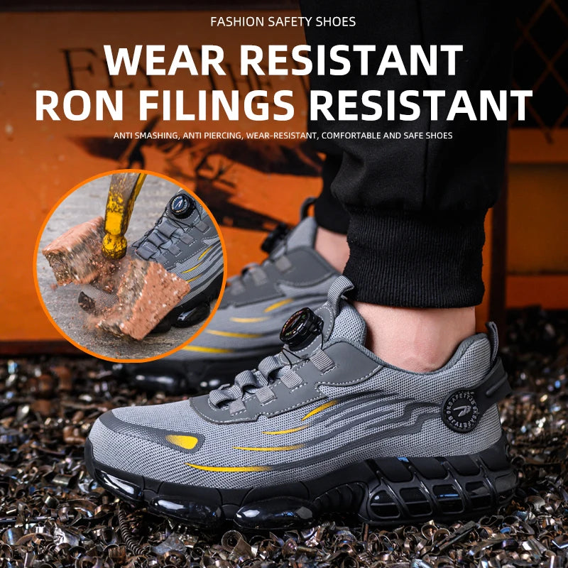 Breathable Soft Sole Anti Smash Anti Puncture Safety Work Shoes