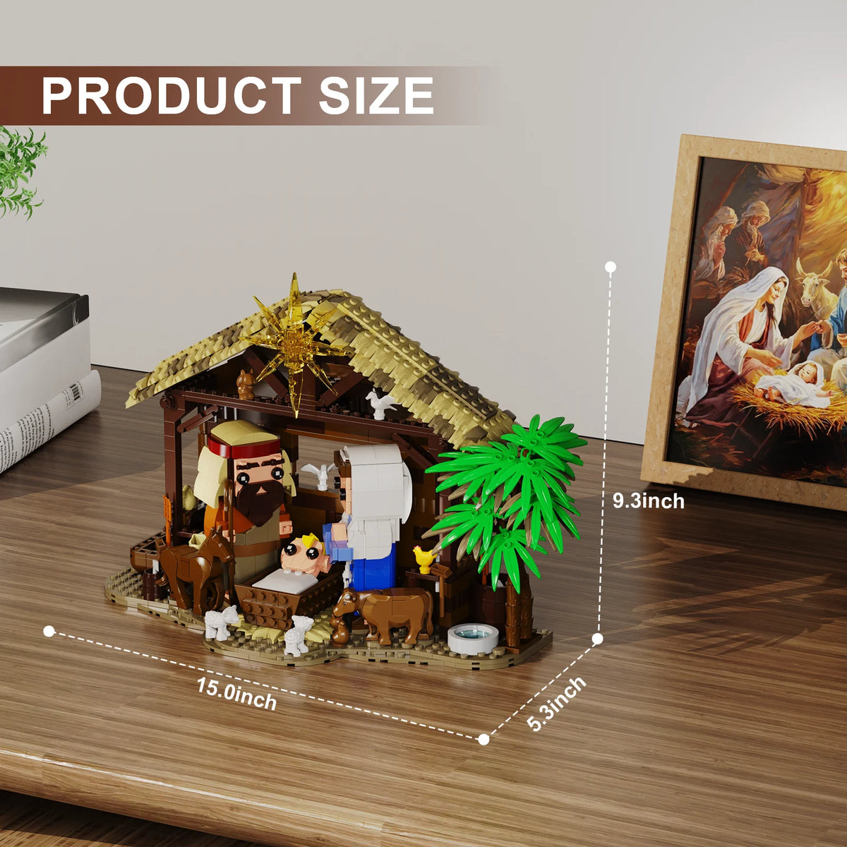Nativity Jesus Building Block Set for Bible Story Home Decor