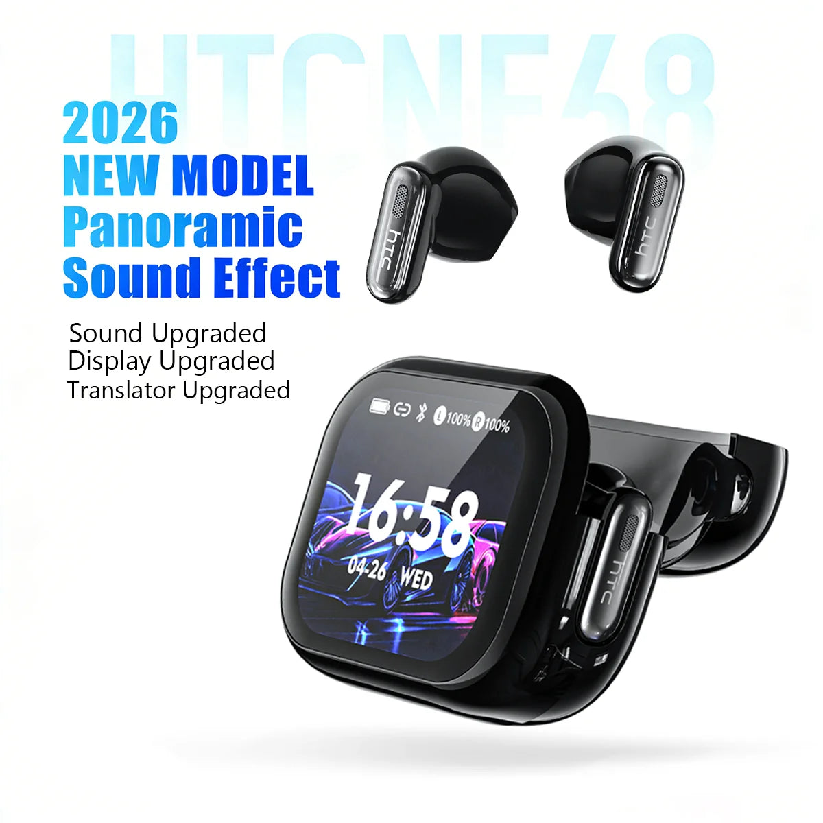 Wireless Bluetooth Earphones With Active Noise Cancellation And Touch Control