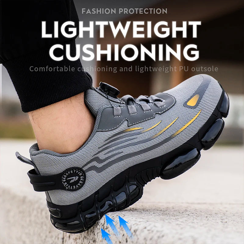 Breathable Soft Sole Anti Smash Anti Puncture Safety Work Shoes