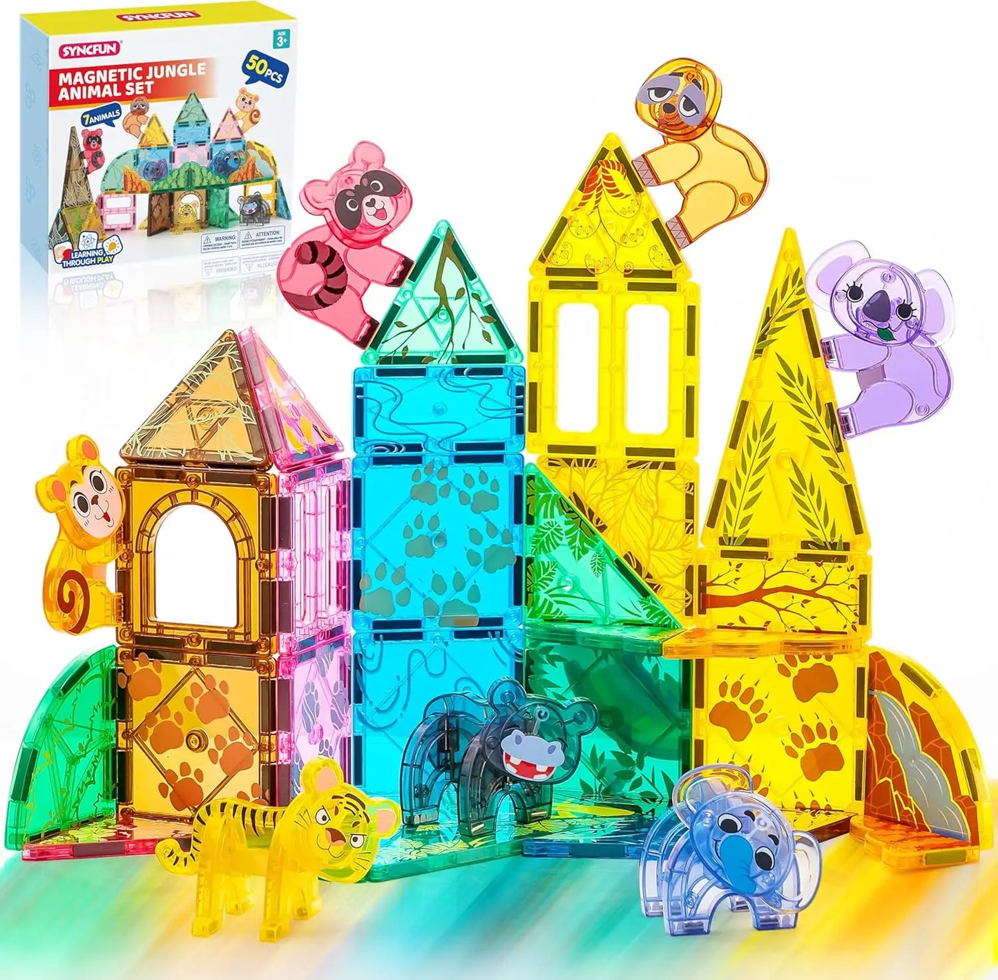 Joyfy Magnetic Building Tiles 3D Construction Blocks Play Set
