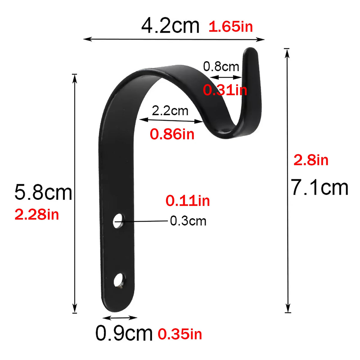 Wrought Iron Wall Hook Brackets for Hanging Plants and Lanterns
