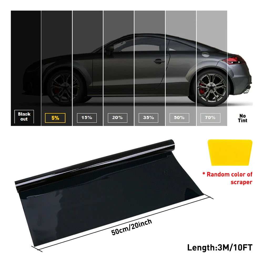 Car Window Privacy Tint Film With Static Cling UV Protection