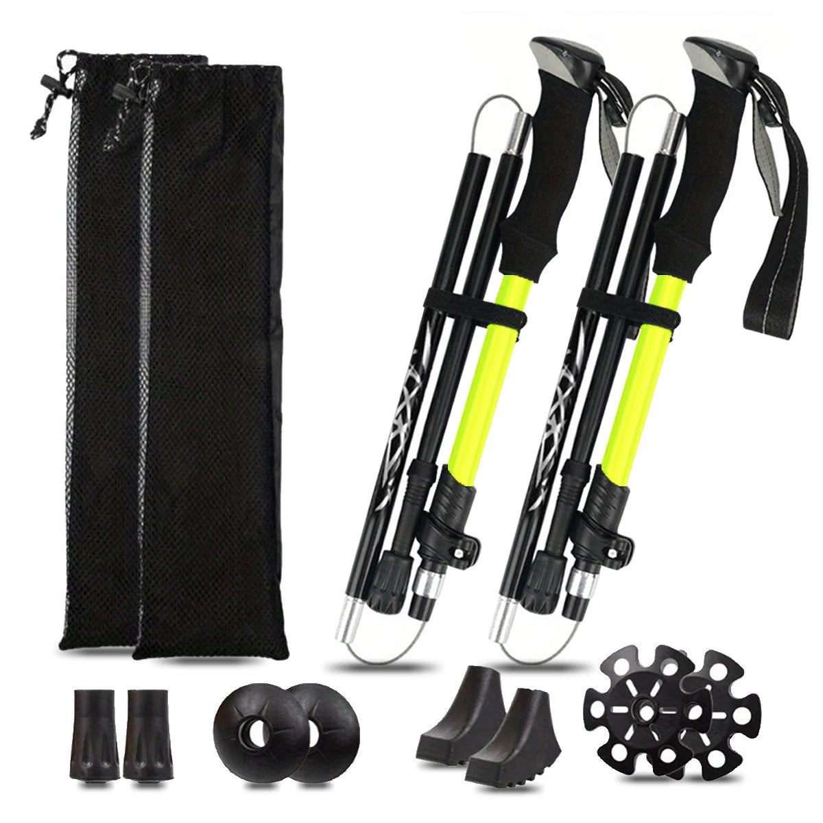 Ultralight Aluminum Alloy Folding Trekking Pole For Hiking And Mountaineering