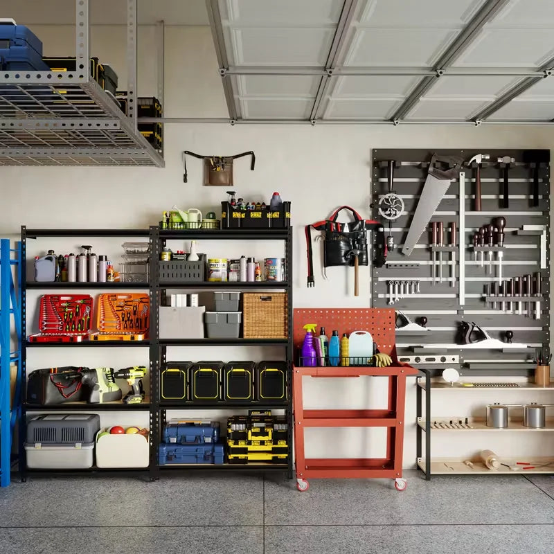 Heavy Duty Metal Storage Rack Adjustable Height Industrial Shelving Unit
