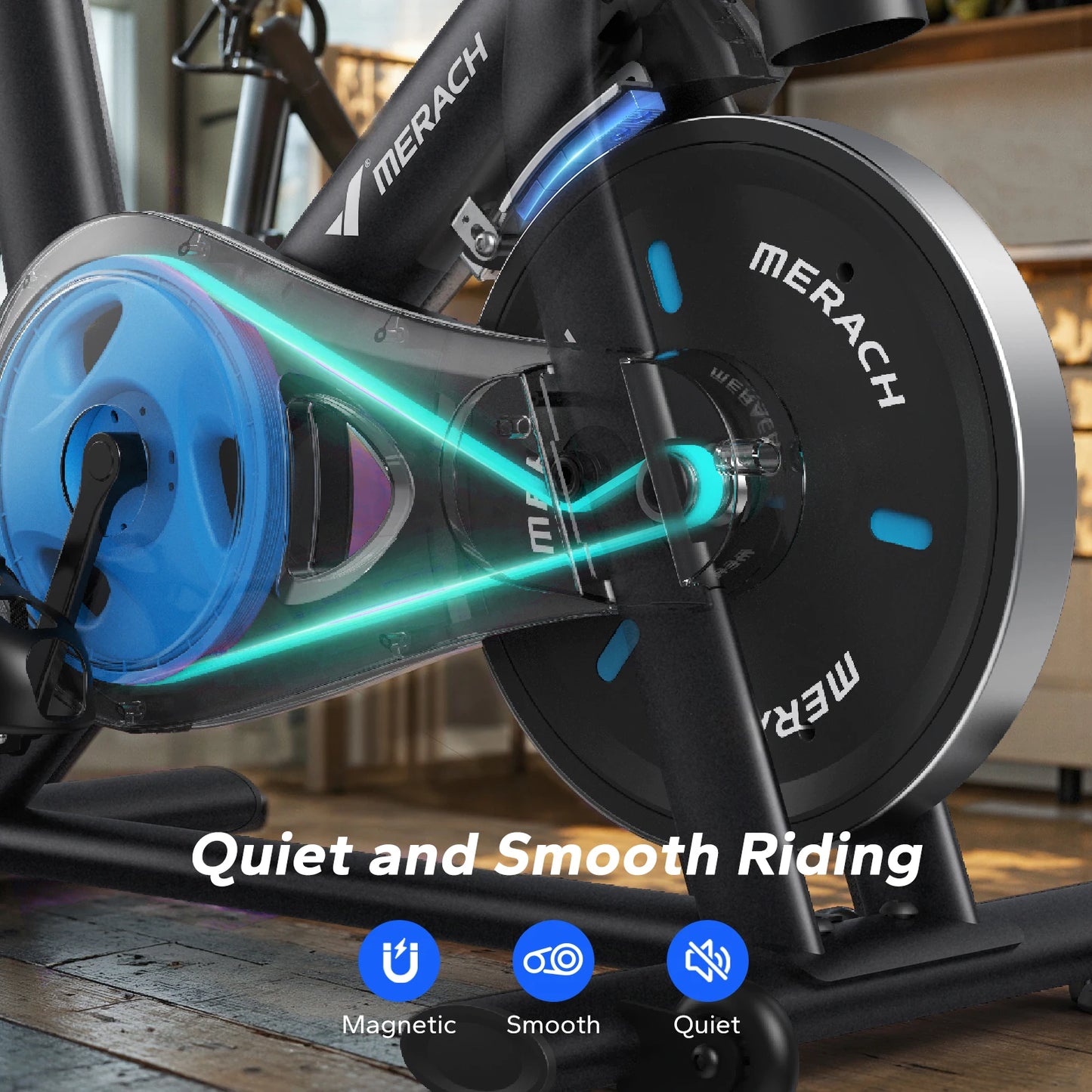 Merach Magnetic Stationary Exercise Bike With Bluetooth