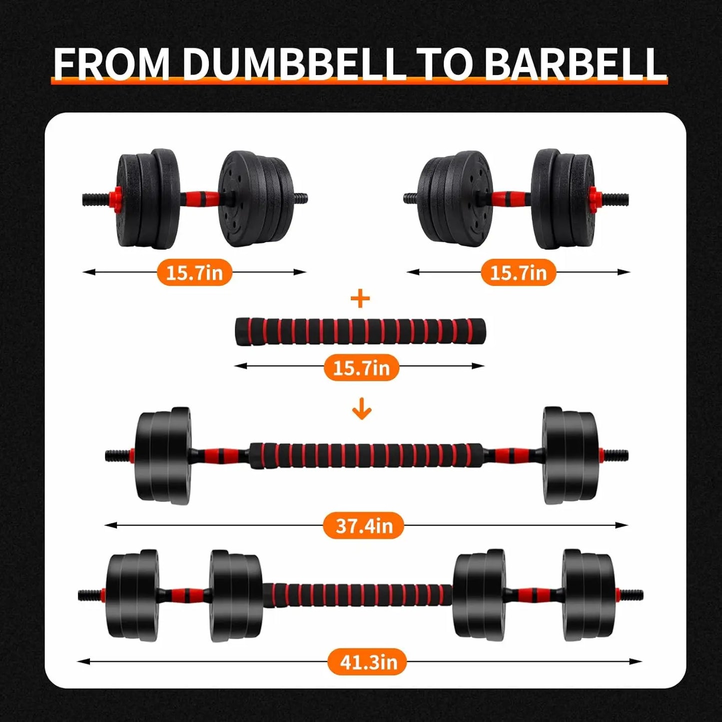 Adjustable Dumbbell Barbell Set For Home Gym Strength Training