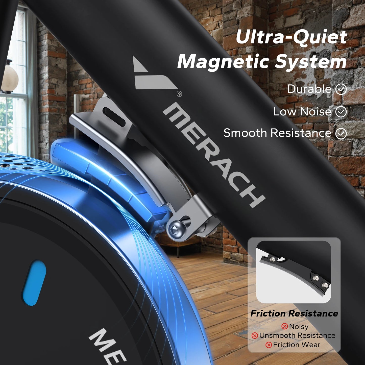 Merach Magnetic Stationary Exercise Bike With Bluetooth