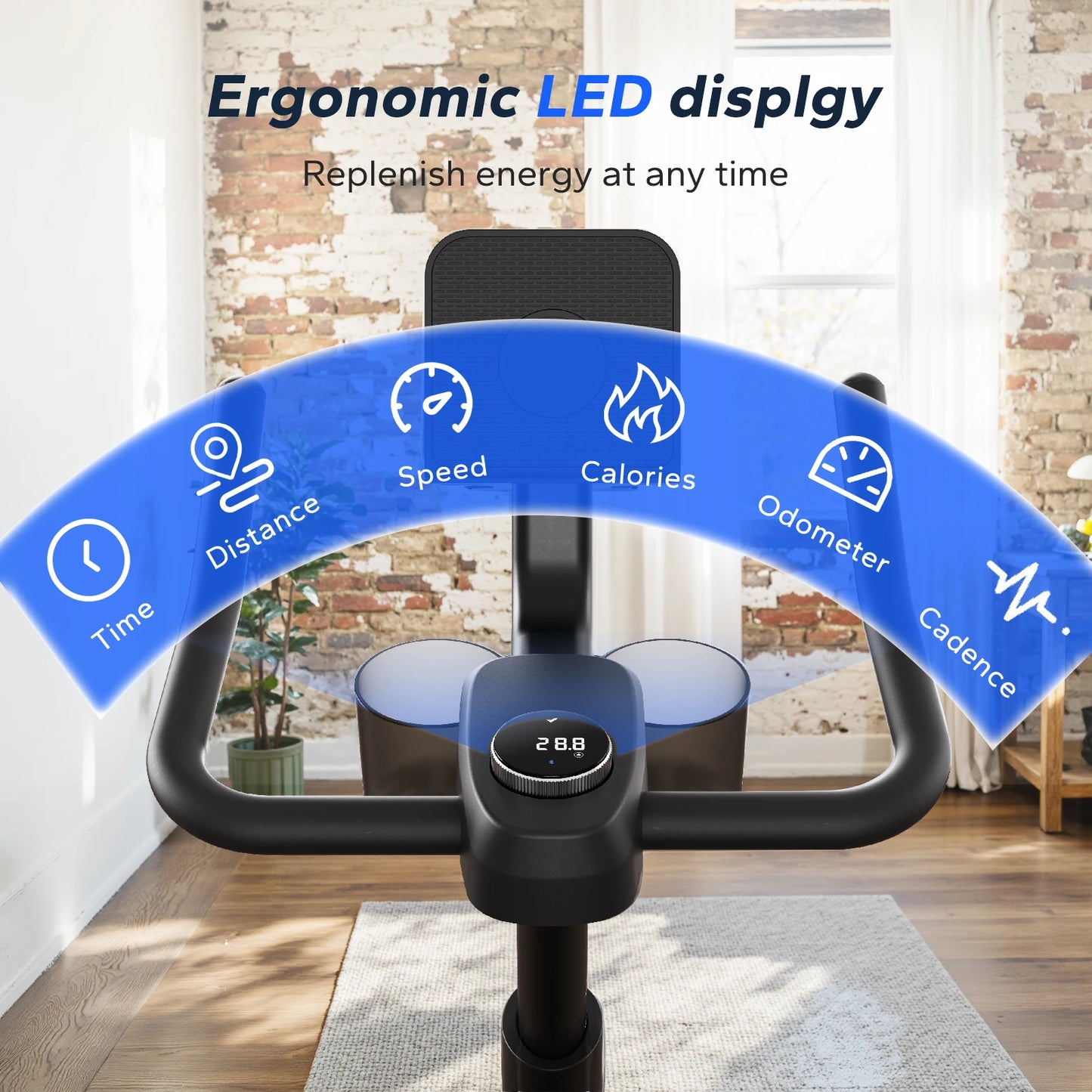 Merach Magnetic Stationary Exercise Bike With Bluetooth