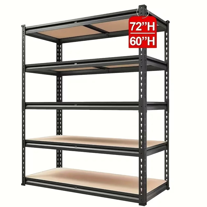 Heavy Duty Metal Storage Rack Adjustable Height Industrial Shelving Unit