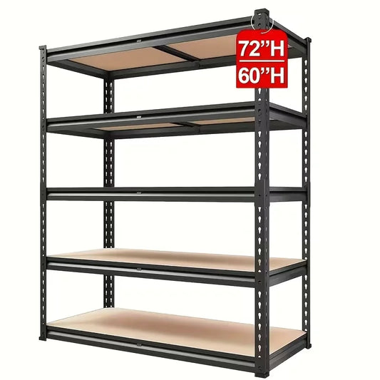 Heavy Duty Metal Storage Rack Adjustable Height Industrial Shelving Unit