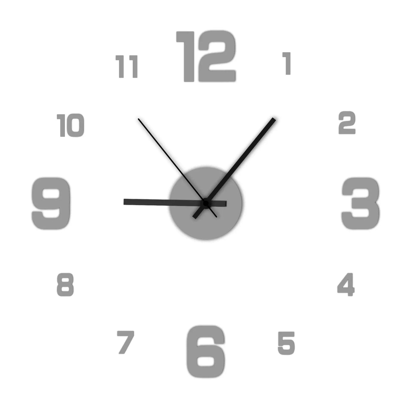 Creative Frameless DIY Wall Clock Decal Antique Style Silent Digital Acrylic For Home Office Decoration