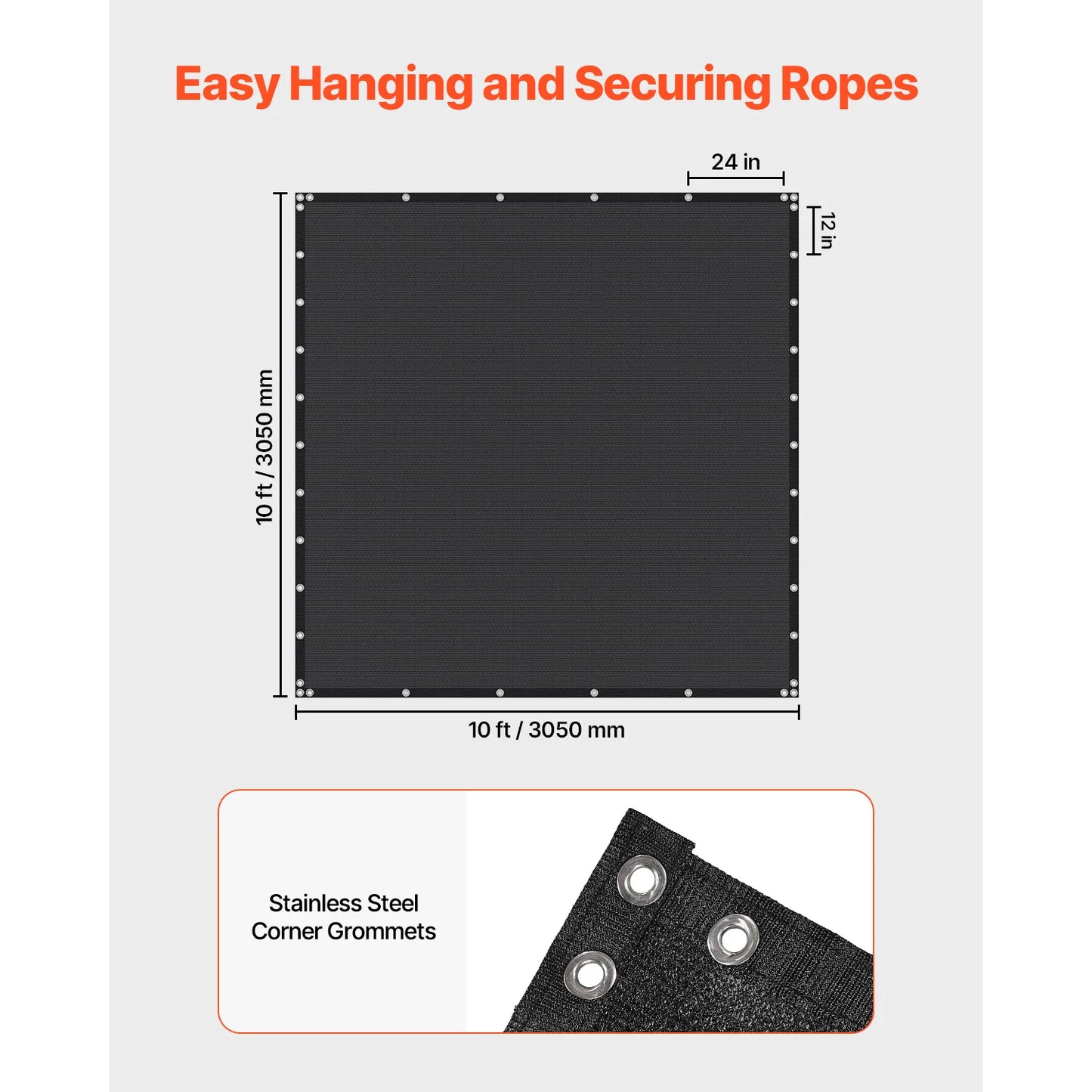 SucceBuy 90% Sun Shade Cloth Hdpe Canopy For Garden