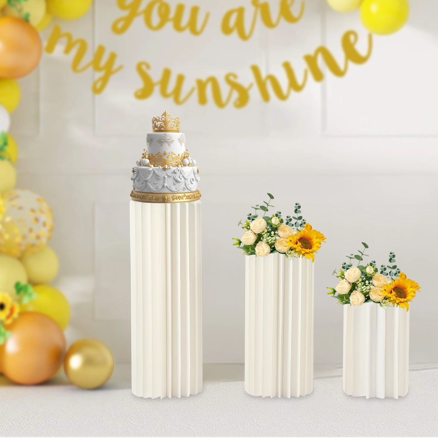 Foldable Cardboard Flower Stands And Centerpieces For Weddings