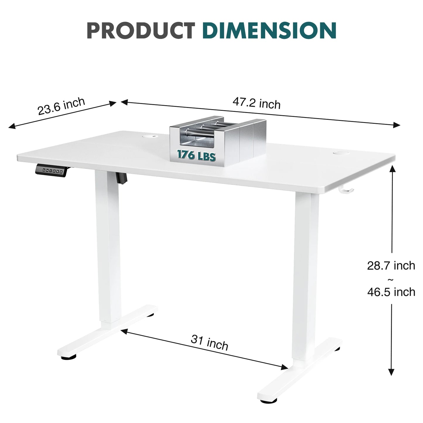 JHK Electric Height Adjustable Standing Desk For Office Gaming