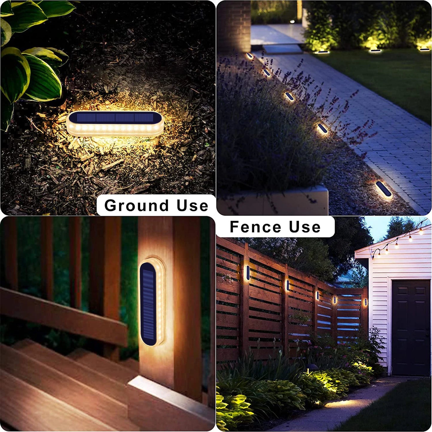 5 Year Lifespan 4 Pack Solar Deck Lights Waterproof LED