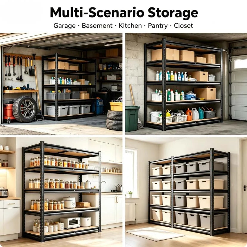 Heavy Duty Metal Storage Rack 5 Tier Utility Shelf