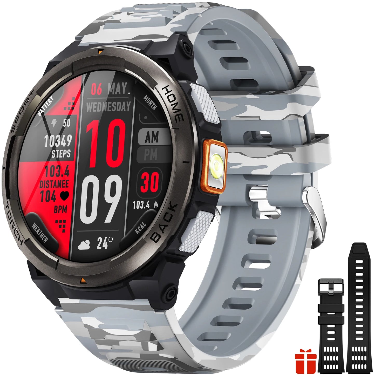 EIGIIS KE5 Smart Watch With Waterproof Sports Tracker And Compass