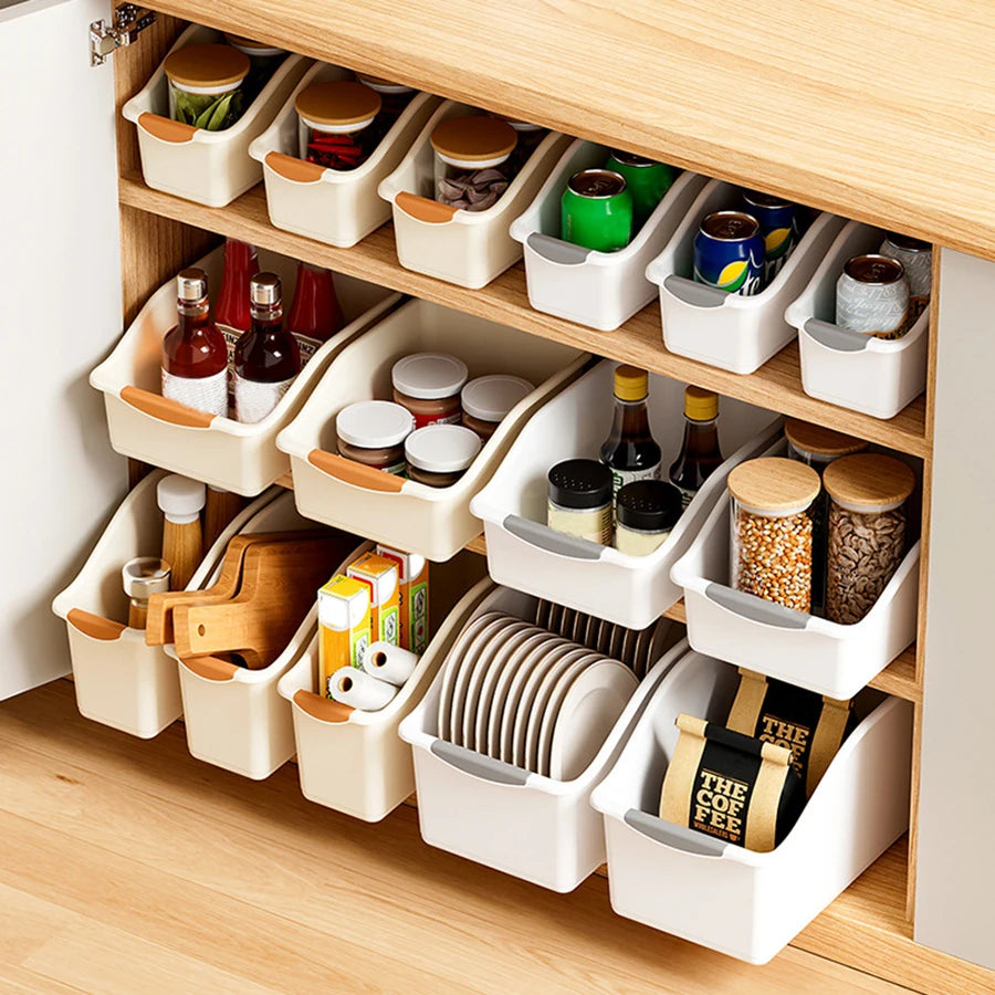 Plastic Under Sink Organizer With Wheels For Kitchen Cabinet Storage
