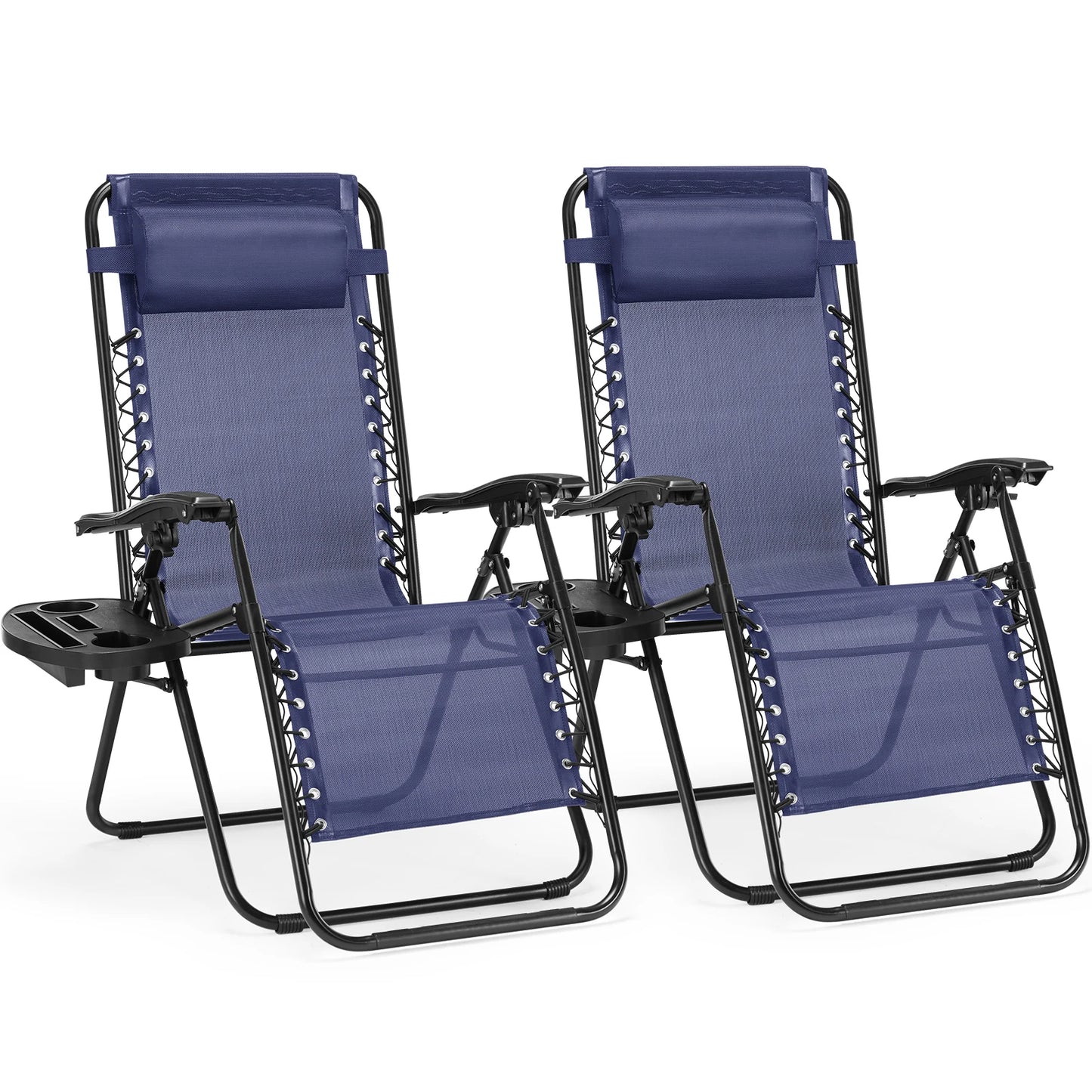JHK Zero Gravity Portable Outdoor Recliner With Cup Holder