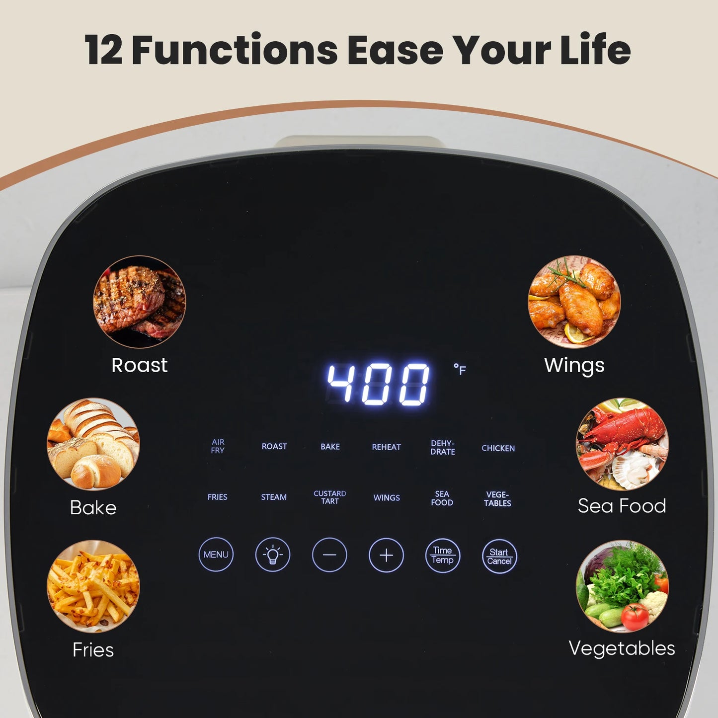Jhk 6 Quart Electric Air Fryer With Window