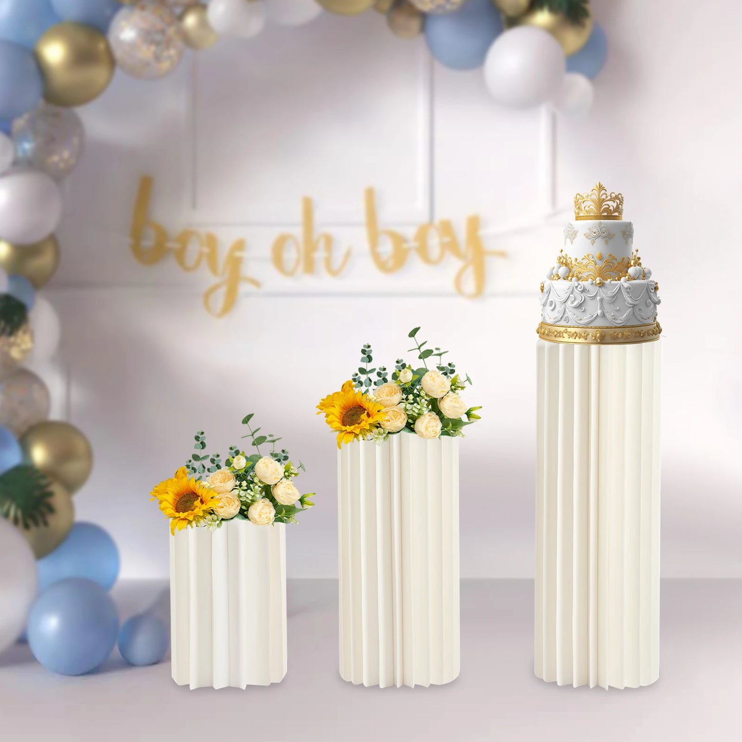 Foldable Cardboard Flower Stands And Centerpieces For Weddings