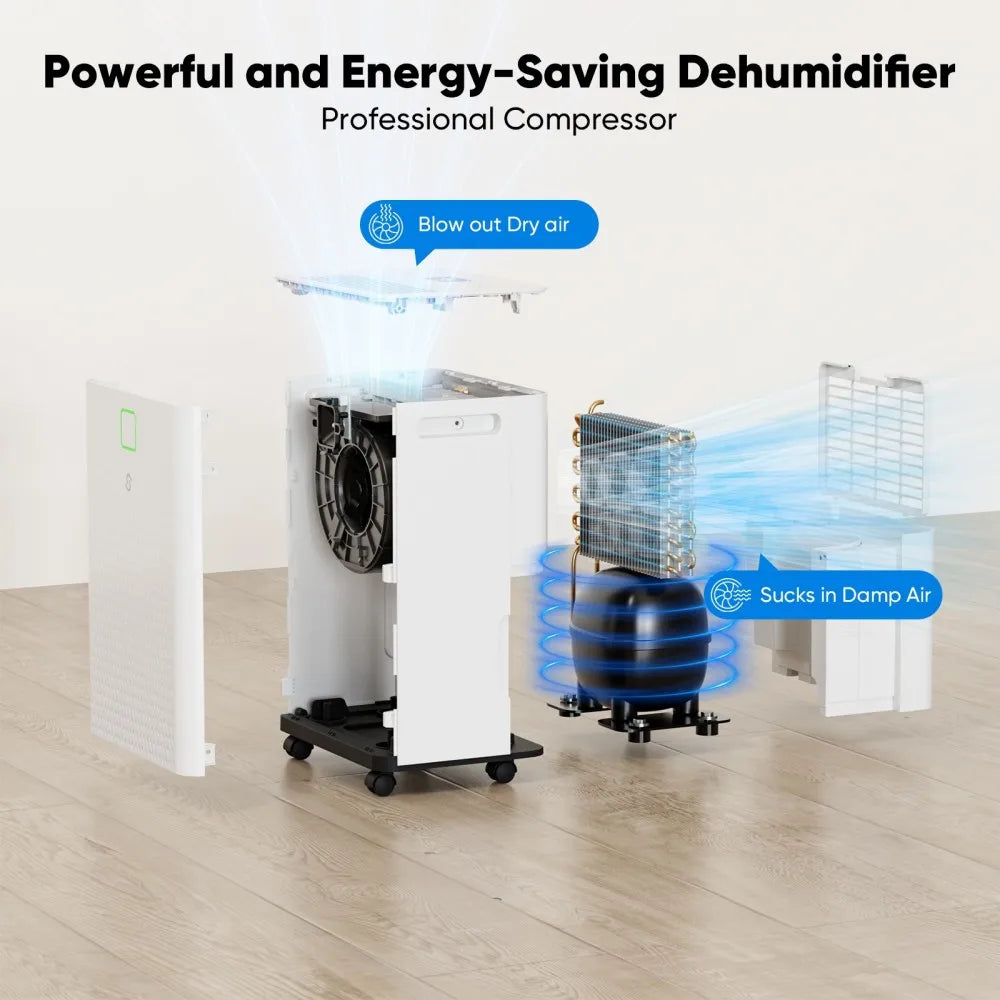 Humilabs 1600 Sq Ft Dehumidifier With Smart Control