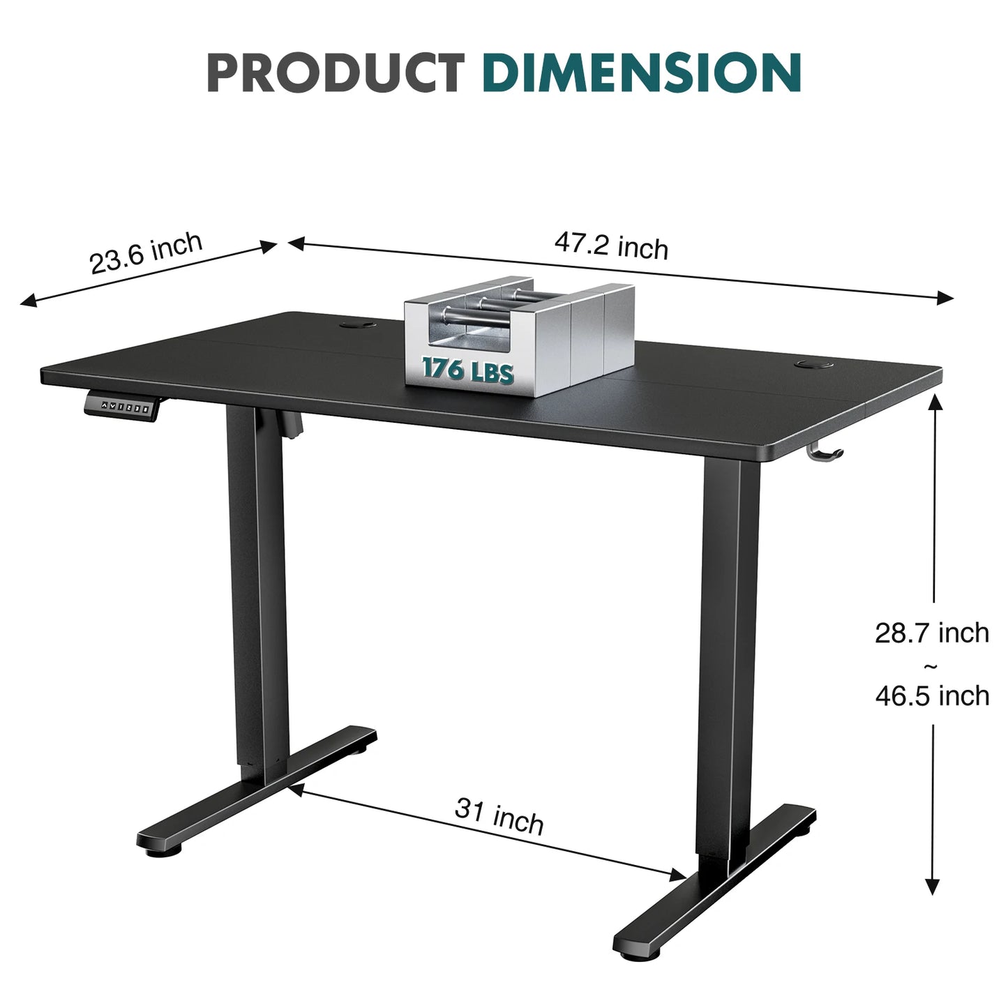JHK Electric Height Adjustable Standing Desk For Office Gaming