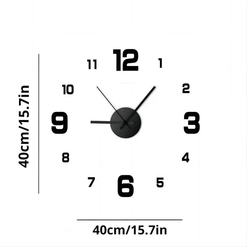 Creative Frameless DIY Wall Clock Decal Antique Style Silent Digital Acrylic For Home Office Decoration