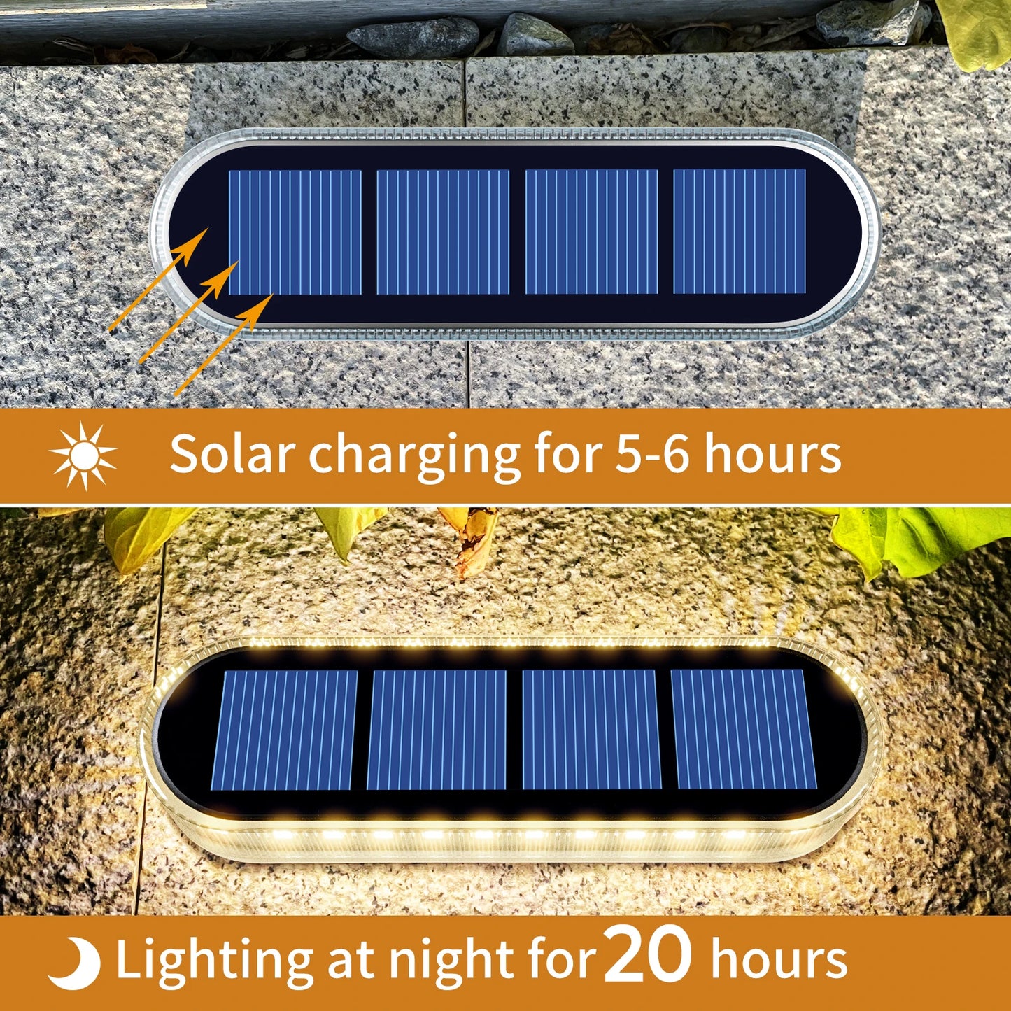 5 Year Lifespan 4 Pack Solar Deck Lights Waterproof LED