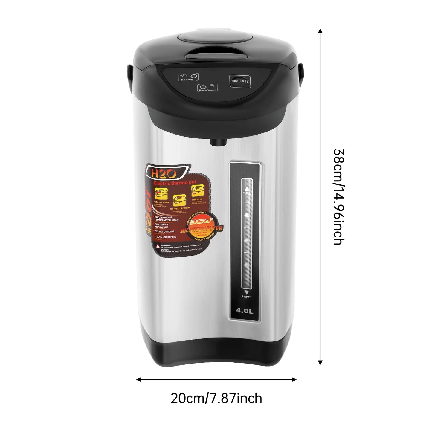 Stainless Steel Electric Kettle With 750 Watt Fast Heating And Keep Warm