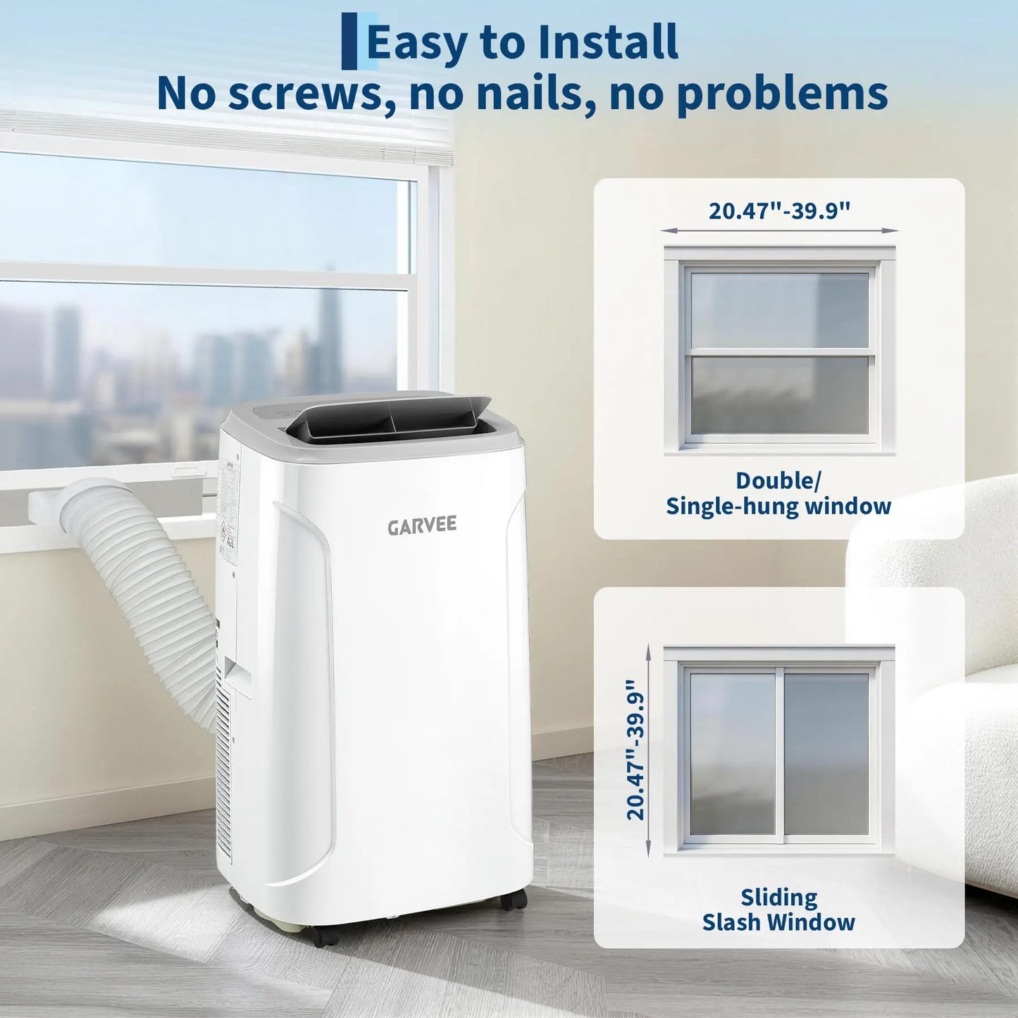 Adoolla 12000 BTU Floor Air Conditioner Portable AC Mobile Cooling Unit