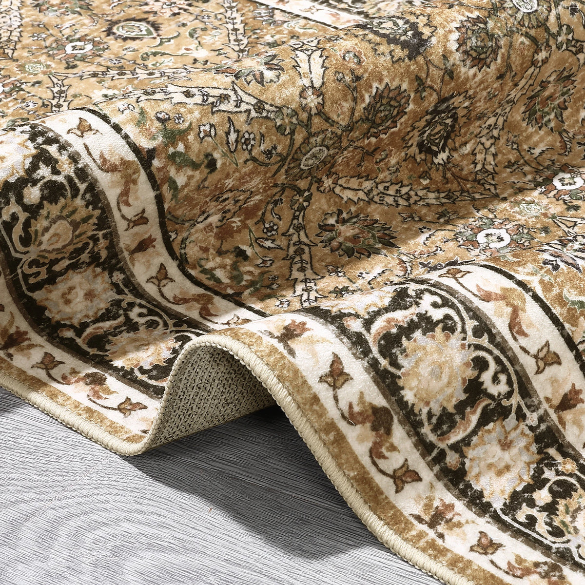 Washable Non Slip Moroccan Trellis Rug for Living Room