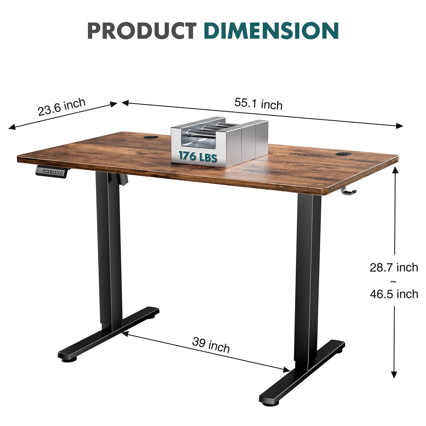 JHK Electric Height Adjustable Standing Desk For Office Gaming