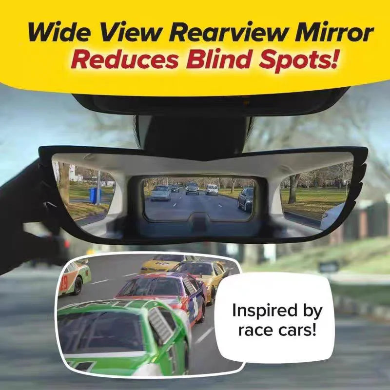 Universal 300mm Curved Wide Angle Interior Rearview Mirror With Clear Panoramic View