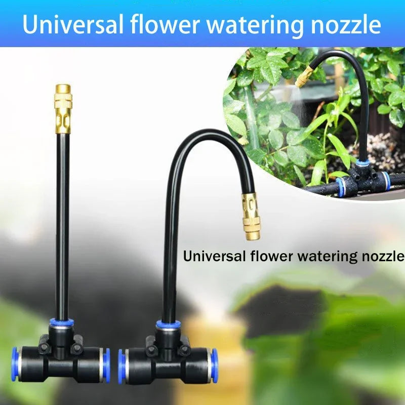 Universal Automatic Irrigation Sprinkler Kit With Rotating Copper Nozzle