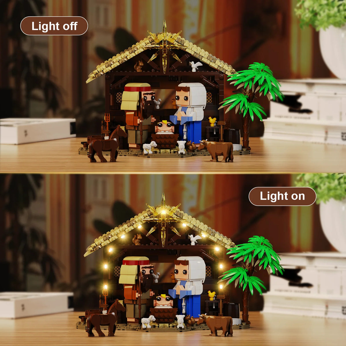 Nativity Jesus Building Block Set for Bible Story Home Decor