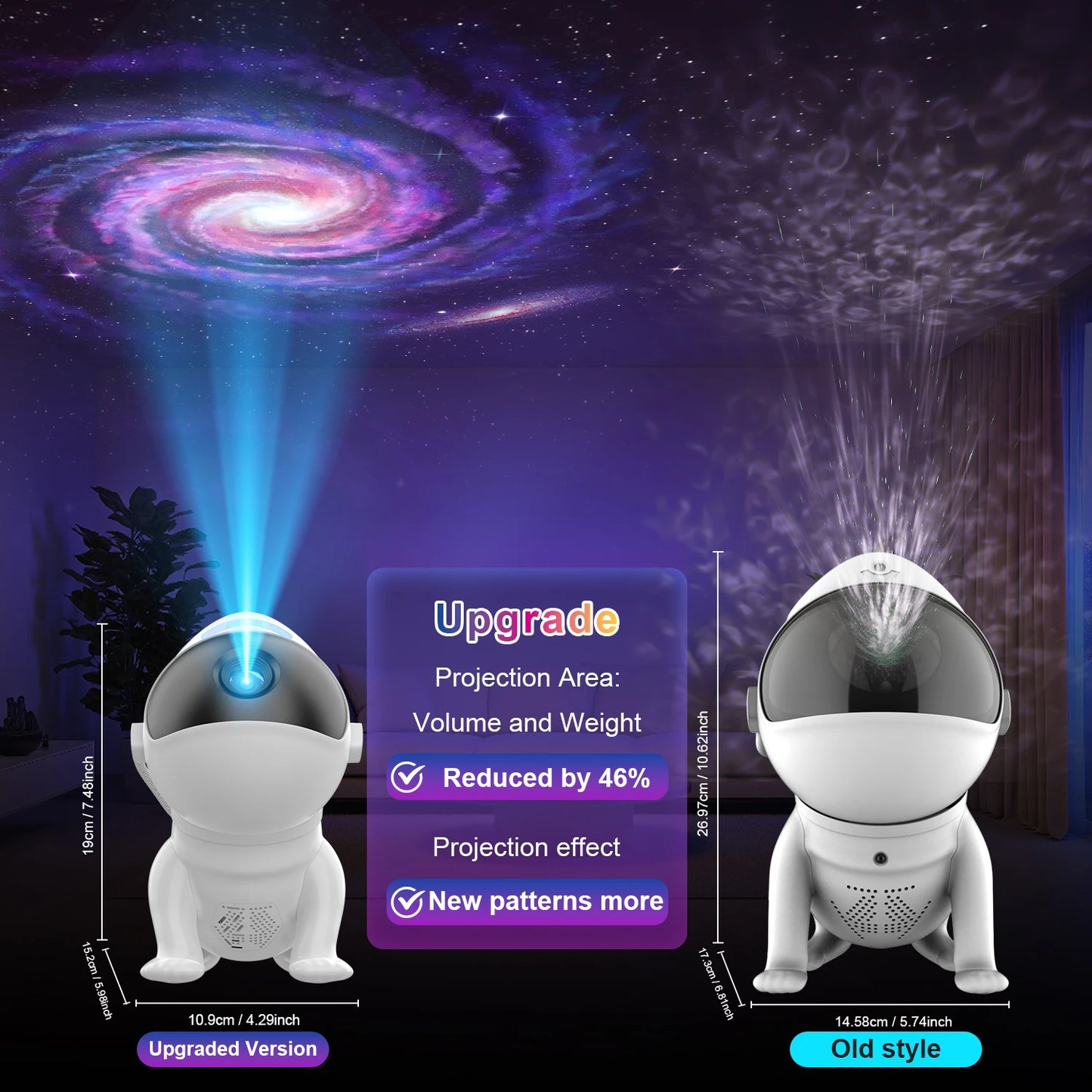 Ausyle Star Projector Night Light With 13 Galaxy Discs For Bedroom Decor
