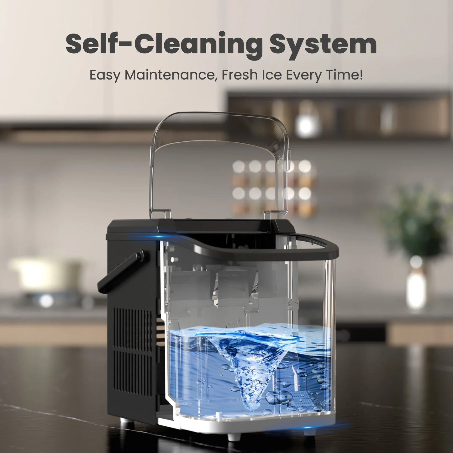 Jhk Portable Countertop Ice Maker For Home And Camping