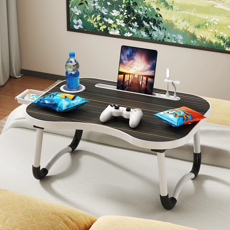 Dayika Wooden Laptop Bed Tray Table With Cup Holder
