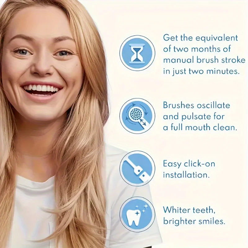 Electric Toothbrush Rotary Cleaning With Timer And USB Rechargeable Design