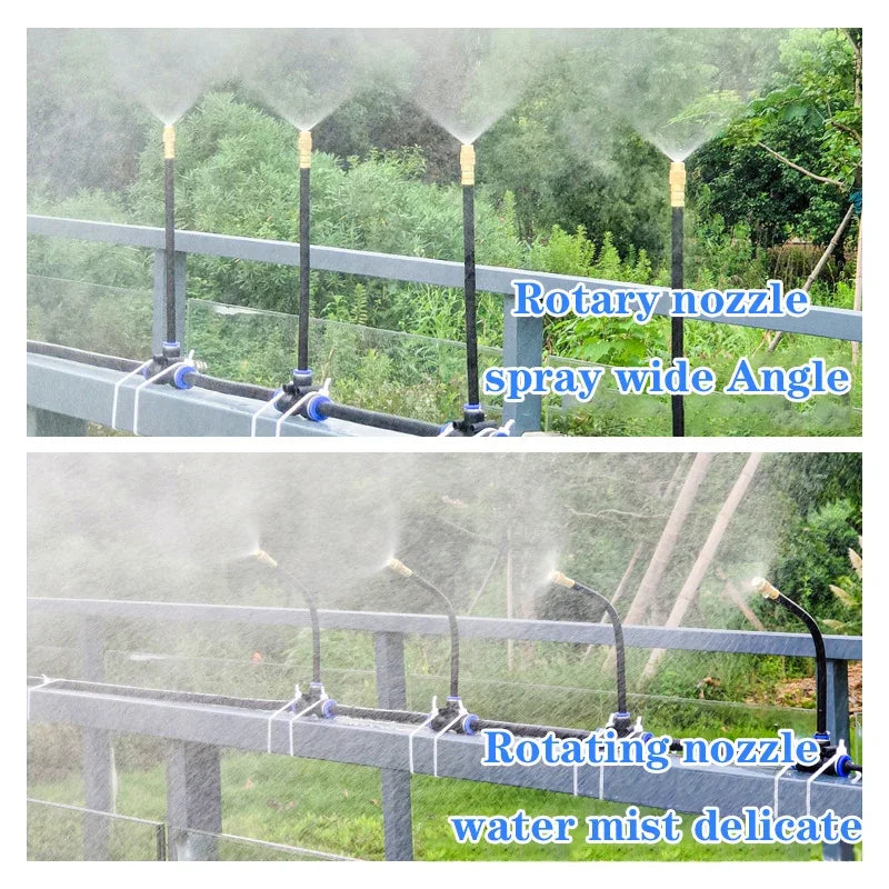 Universal Automatic Irrigation Sprinkler Kit With Rotating Copper Nozzle