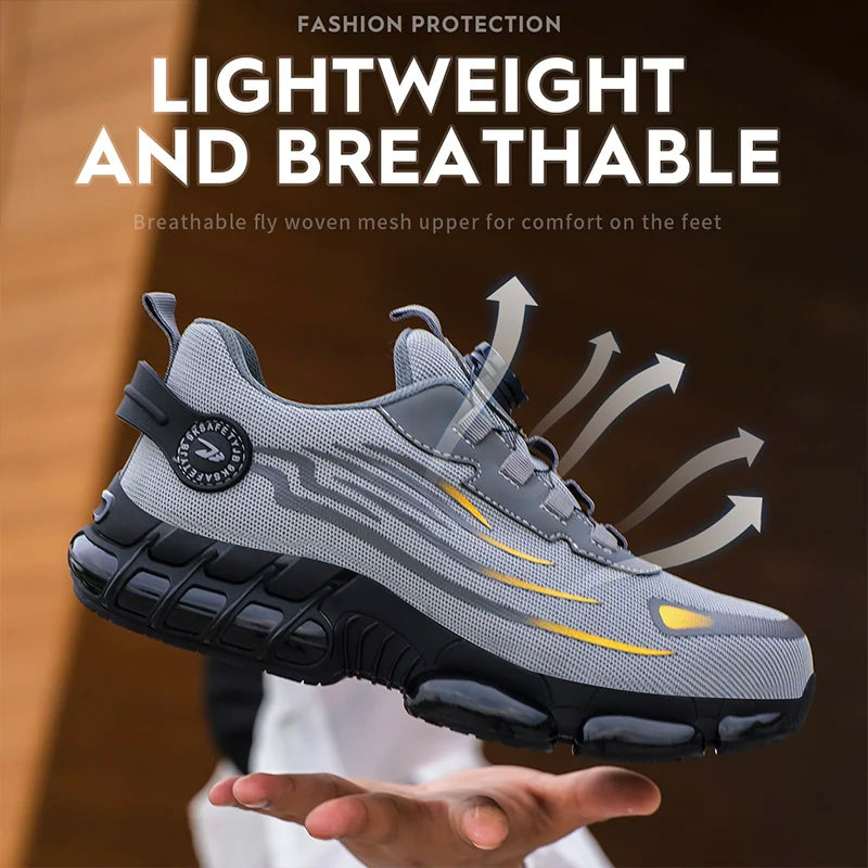 Breathable Soft Sole Anti Smash Anti Puncture Safety Work Shoes
